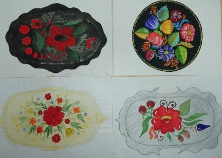 Жостово роспись по металлу 5 класс изо