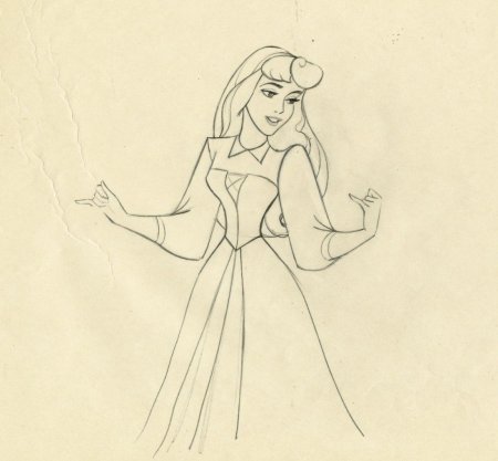 Красавица рисунок легкий