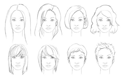 Причёски карандашом для начинающих