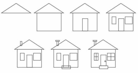 Поэтапное рисование зданий