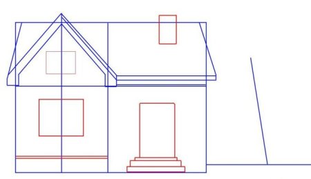 Схема рисования домика