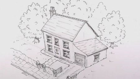 Эскиз на тему дом