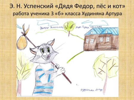 Дядя фёдор пёс и кот рисунок