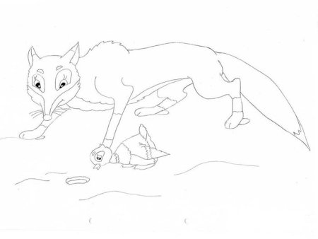 Иллюстрация к сказке серая шейка карандашом