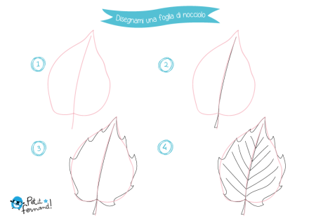 Этапы рисования листьев