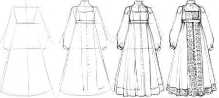 Женский образ поэтапное рисование