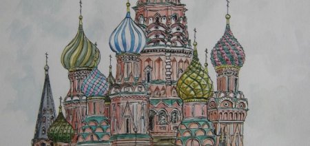 Собор Василия Блаженного набросок