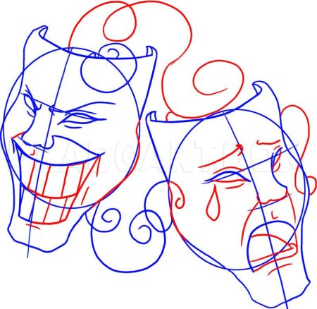 Поэтапное рисование маски