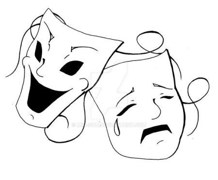 Плачущая маска Театральная