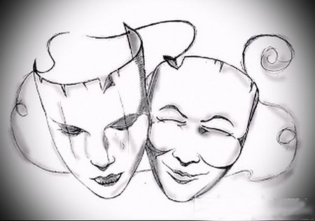 Наброски театральной маски