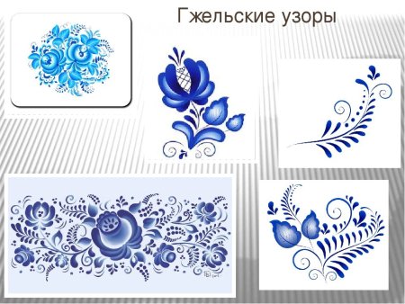 Элементы гжельской росписи Гжель