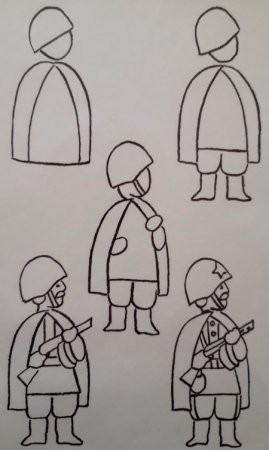 Рисование солдат