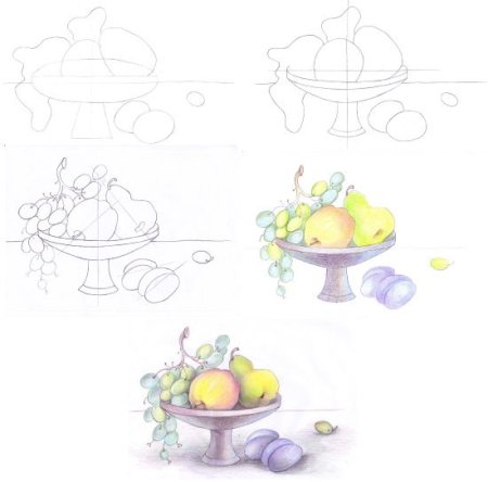 Рисование натюрморта ваза с фруктами - презентация