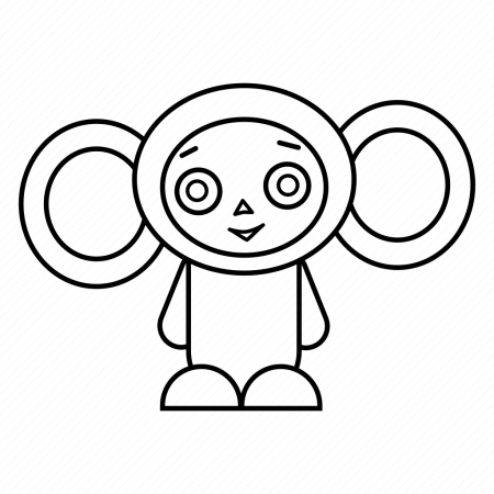 Поэтапное рисование Чебурашки