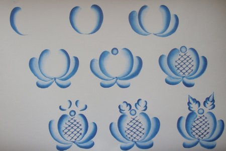 Элементы Гжели для дошкольников