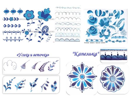 Роспись Гжель поэтапность