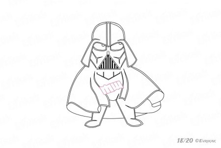 Дарт Вейдер рисунок карандашом
