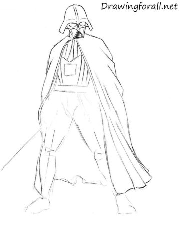 Звездные войны Дарт Вейдер рисунок карандашом