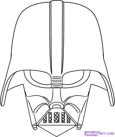 Раскраски Звёздные войны Дарт Вейдер шлем