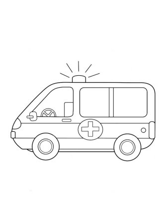 Скорая машина рисунок для детей