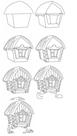 Избушка на курьих ножках чертеж
