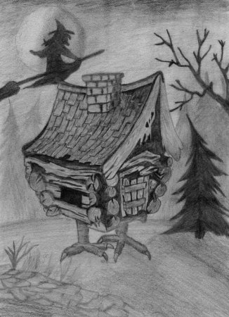 Избушка на курьих ножках чертеж