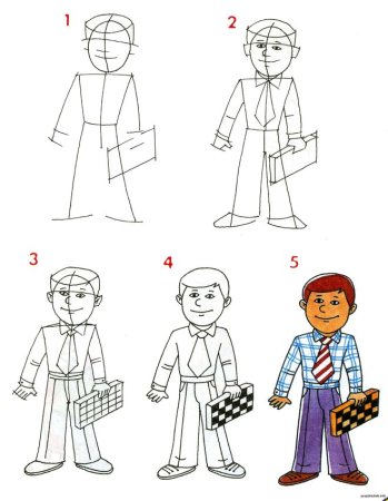 Рисование кукла в национальном костюме Комарова