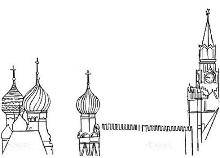 Москва рисунок карандашом