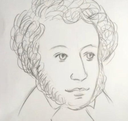 Александр Сергеевич Пушкин нарисовать