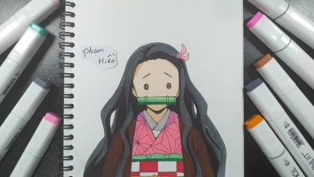 Незуко рисунок легкий