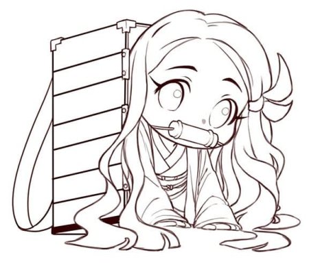 Рисунки для срисовки nezuko