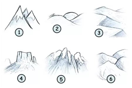 Поэтапное рисование гор