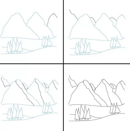 Поэтапное рисование пейзажа