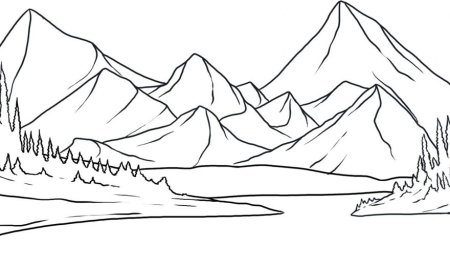 Рисование горы поэтапно