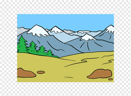 Шаблон горы для аппликации