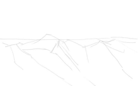 Горы рисунок