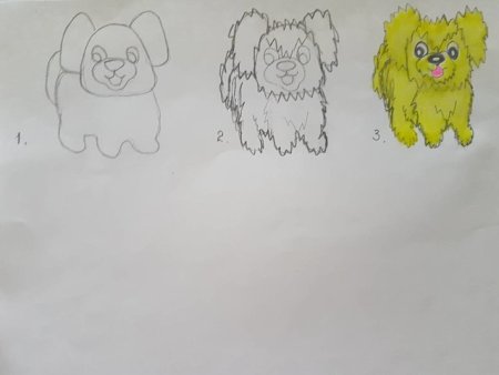 Поэтапное рисование шпица