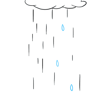 Рисование с детьми дождик