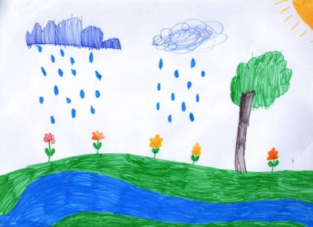 Рисование грустная осень