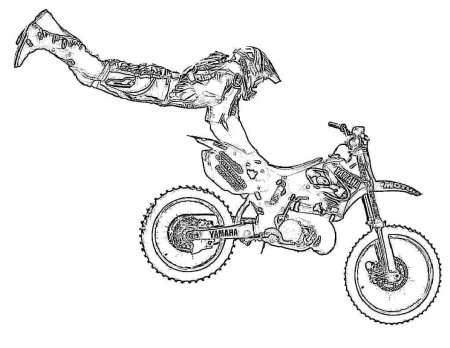 Питбайк раскраска ТТР 125