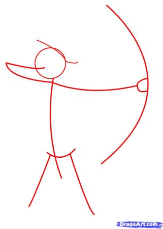 Робин Гуд рисунок поэтапно