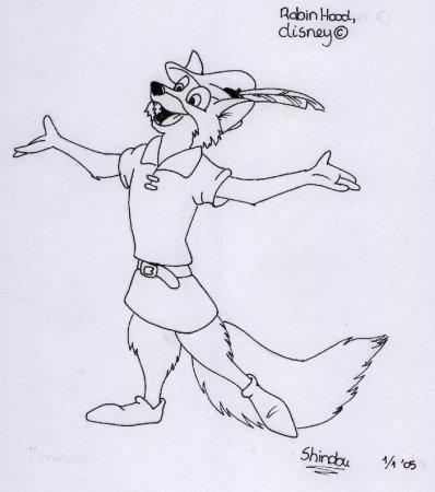Робин Гуд раскраска