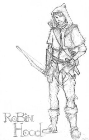 Робин Гуд раскраска для детей