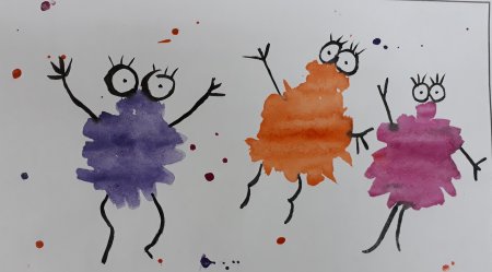 Кляксография техника рисования для детей 2 класс