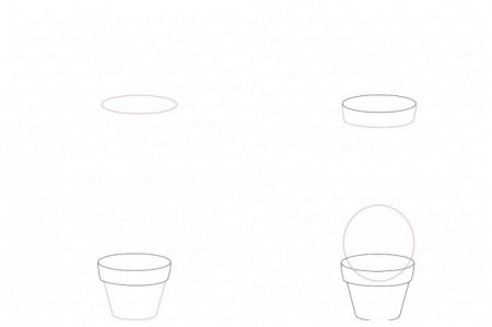 Нарисовать горшок