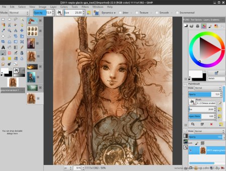 Рисование в gimp