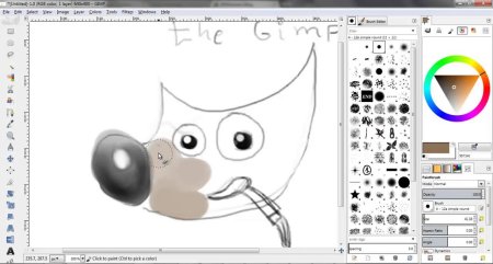 Инструменты рисования в gimp