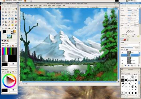 Пейзаж в графическом редакторе
