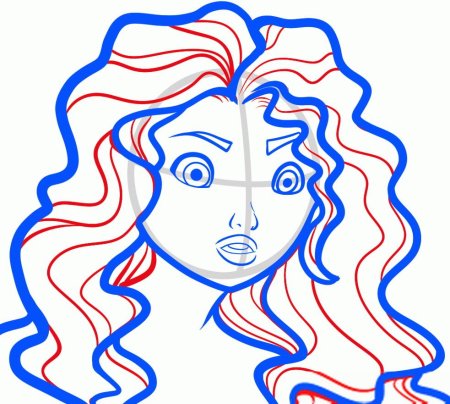 Нарисовать из мультфильм Храброе сердце карандашом легко для 7 лет