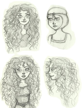 Мерида Храбрая сердцем карандашом